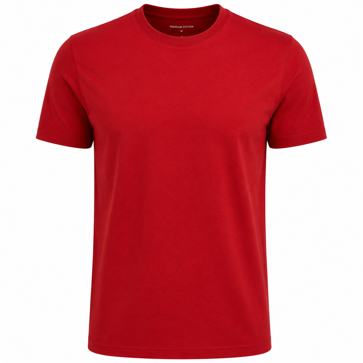 Red Premium Cotton Crewneck T-Shirt | Chlorry Hurry