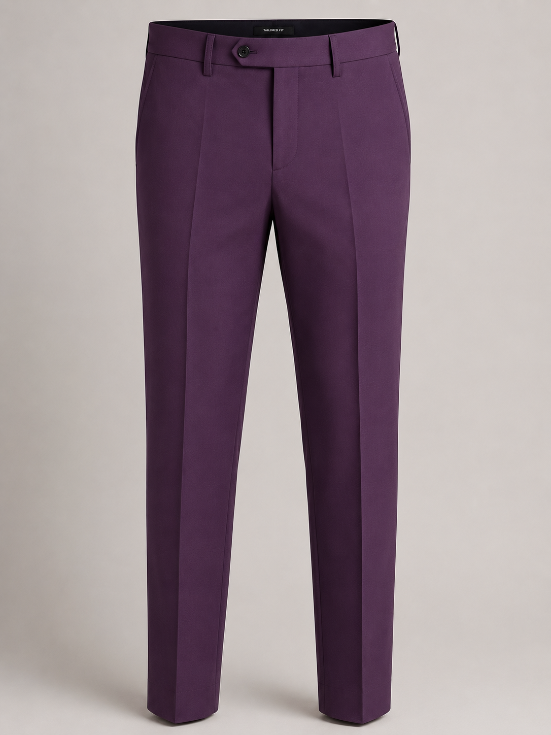 Plum Purple Tailored Tactel Trousers | Chlorry Hurry