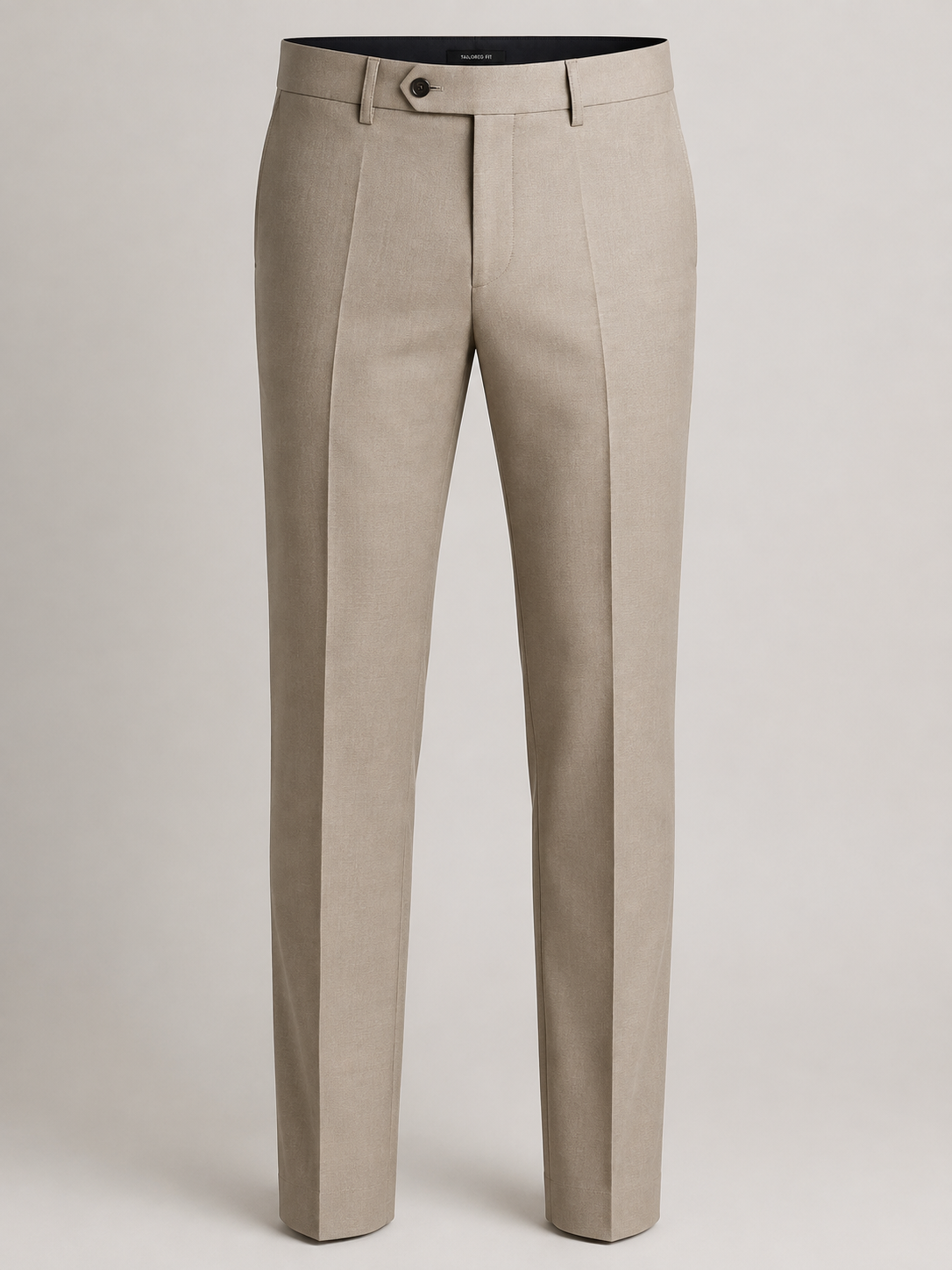 Beige Tailored Tactel Trousers | Chlorry Hurry