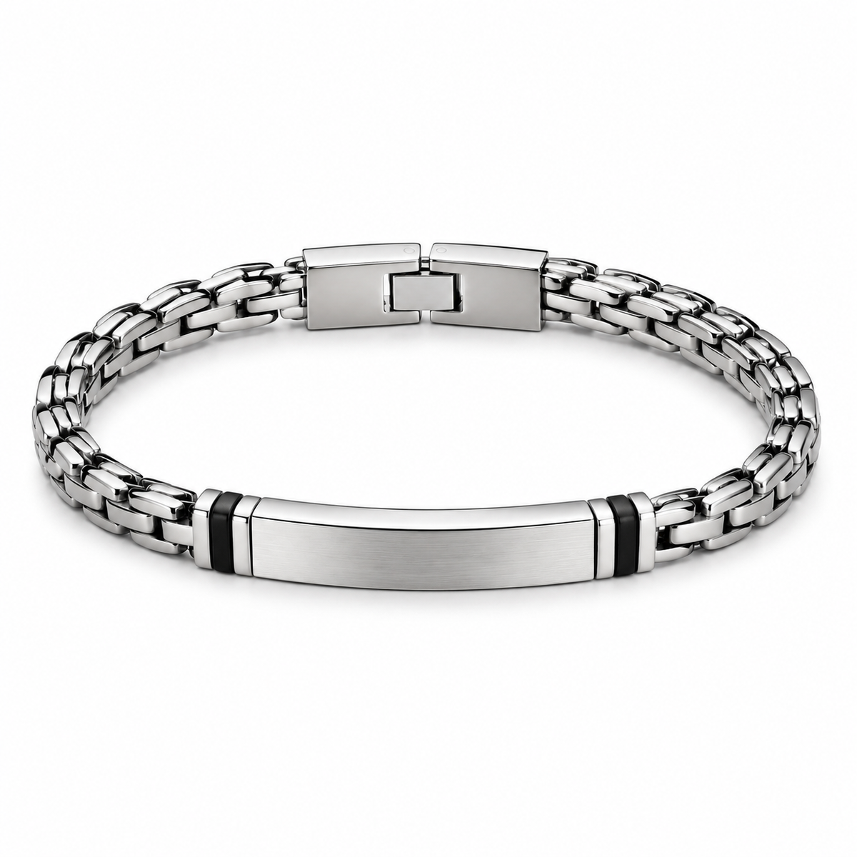 Brushed Stainless Steel Link Bracelet | Chlorry Hurry