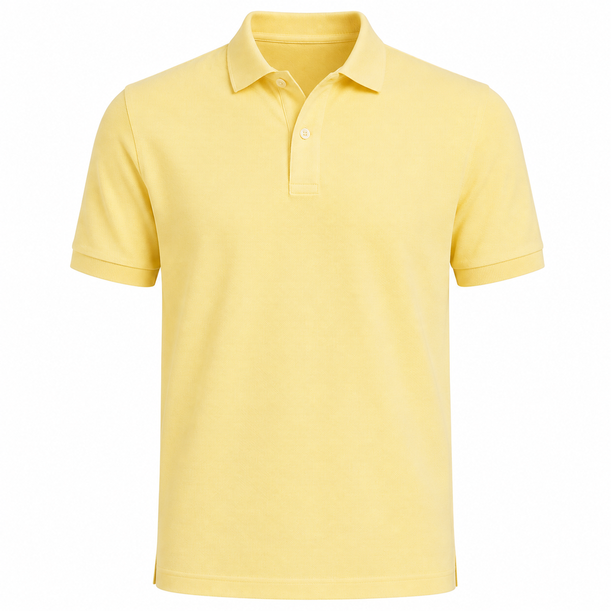 Pastel Yellow Cotton Piqué Polo Shirt | Chlorry Hurry